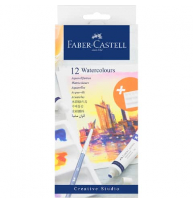 Aquarellfarbkasten Creative Studio, 169612, Aquarellfarbe, 12 Farben, farbig sortiert