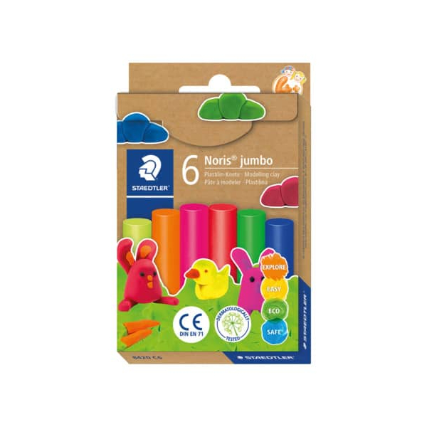 6 Stück Staedtler Kinderknete 6ST Neonfarben sortiert 4007817103067 Staedtler 6 Stück