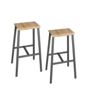 Barhocker 2er Set eiche furn.