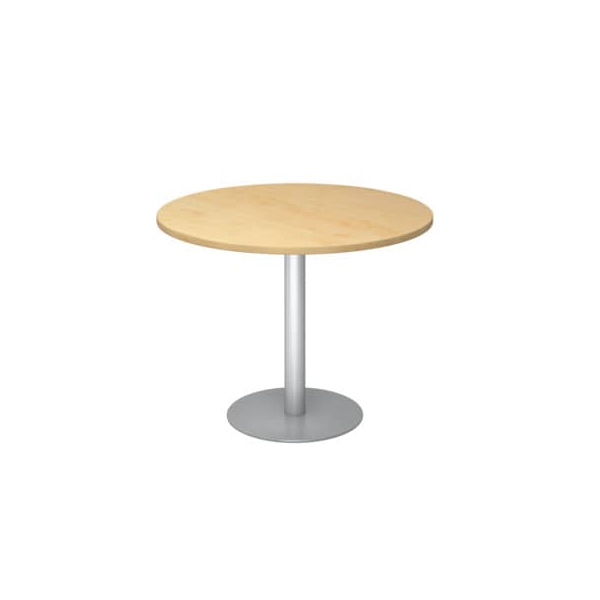 Hammerbacher Besprechungstisch STF, 74,5cm (H), 100x100cm (BxT), rund, ahorn / silber  Hammerbacher