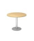 Besprechungstisch MONT.VSTF10/3/S, 74,5cm (H), 100x100cm (BxT), rund, ahorn / silber