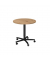 Besprechungstisch MONT.VST08/R/D, sufenlos über Gasdruckfeder höhenverstellbar 72 - 114 cm (H), 80x80cm (BxT), rund, asteiche / 