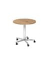 Besprechungstisch MONT.VST08/R/C, sufenlos über Gasdruckfeder höhenverstellbar 72 - 114 cm (H), 80x80cm (BxT), rund, asteiche / 