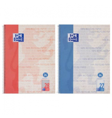 Collegeblock 400187224, kariert/liniert / kariert und liniert, A4+, sortiert, 80 Blatt