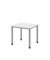 Schreibtisch H-Serie, manuell h&ouml;henverstellbar, 68-76cm (H), 80x80cm (BxT), quadratisch, wei&szlig; / silber