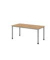 Schreibtisch H-Serie, manuell h&ouml;henverstellbar, 68-76cm (H), 160x80cm (BxT), rechteckig, asteiche / silber