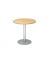 Besprechungstisch MONT.VSTF08/3/S, 74,5cm (H), 80x80cm (BxT), rund, ahorn / silber
