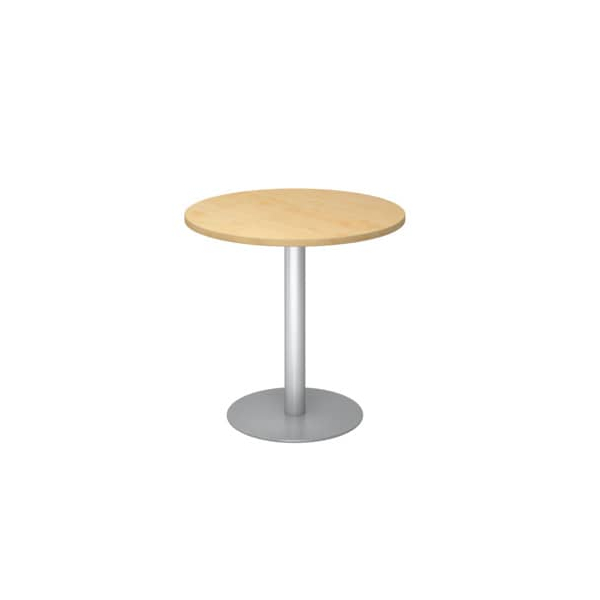 Hammerbacher Besprechungstisch STF, 74,5cm (H), 80x80cm (BxT), rund, ahorn / silber  Hammerbacher