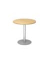 Besprechungstisch MONT.VSTF08/3/S, 74,5cm (H), 80x80cm (BxT), rund, ahorn / silber