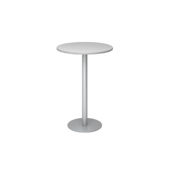 Hammerbacher Stehtisch 111,6cm (H), Ø 80cm (BxT), rund, grau / silber  Hammerbacher