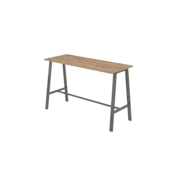 Hammerbacher Stehtisch 104,2cm (H), 175x68cm (BxT), rechteckig, asteiche / grau  Hammerbacher