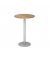 Stehtisch 111,6cm (H), &Oslash; 80cm (BxT), rund, asteiche / silber