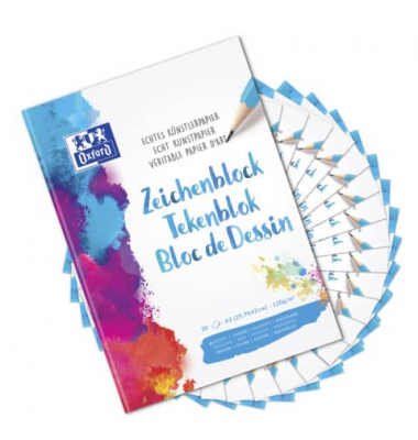 Zeichenblock 120g A320BL blanko weiß