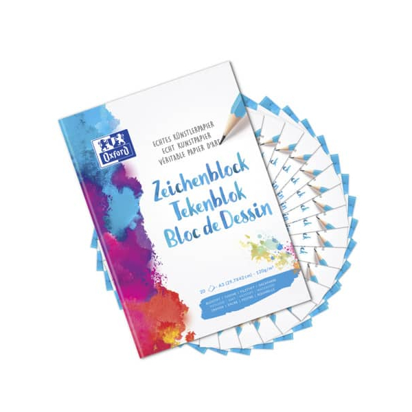 120 Stück Oxford Zeichenblock 120g A320BL blanko weiß  Oxford
