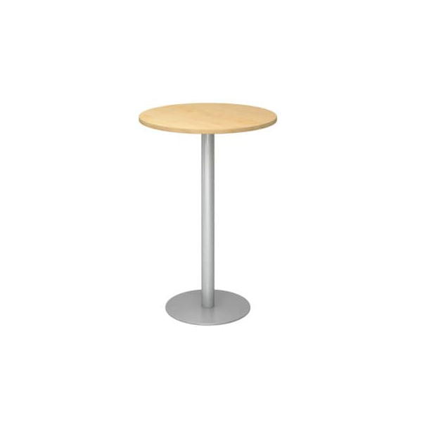 Hammerbacher Stehtisch 111,6cm (H), Ø 80cm (BxT), rund, ahorn / silber  Hammerbacher