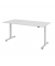 Schreibtisch, elektrisch höhenverstellbar, 72-119cm (H), 200x100cm (BxT), rechteckig, grau / silber