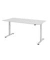 Schreibtisch, elektrisch höhenverstellbar, 72-119cm (H), 200x100cm (BxT), rechteckig, grau / silber