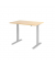 Schreibtisch, elektrisch höhenverstellbar, 70-120cm (H), 120x80cm (BxT), rechteckig, ahorn / silber