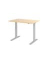 Sitz-Steh-Schreibtisch XMKA, elektrisch h&ouml;henverstellbar, 70-120cm (H), 120x80cm (BxT), rechteckig, ahorn / silber