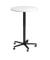 Besprechungstisch MONT.VST08/W/D, sufenlos über Gasdruckfeder höhenverstellbar 72 - 114 cm (H), 80x80cm (BxT), rund, weiß / schw
