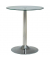 Beistelltisch, 70cm (H), 60x60cm (BxT), rund, klarglas / chrom