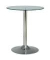 Beistelltisch, 70cm (H), 60x60cm (BxT), rund, klarglas / chrom
