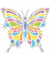Folienballon Schmetterling pastell