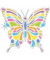 Folienballon Schmetterling pastell