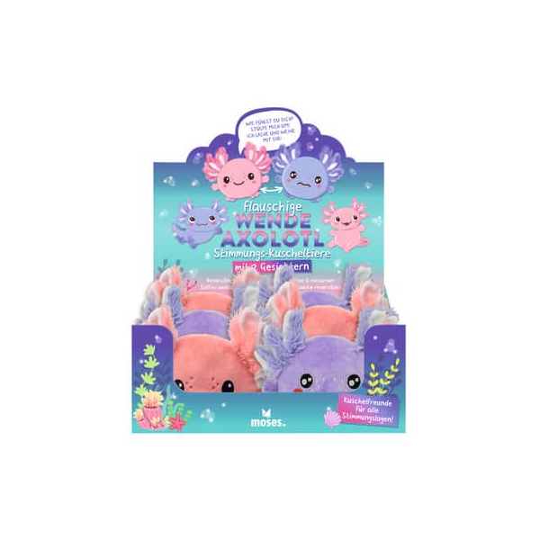 6 Stück Moses Plüschfigur Wende-Axolotl sortiert 0334477382399 Moses