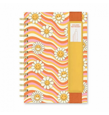 Notizbuch OPP03, Waves melody, bunt, A5, liniert, 100g, 80 Blatt / 160 Seiten