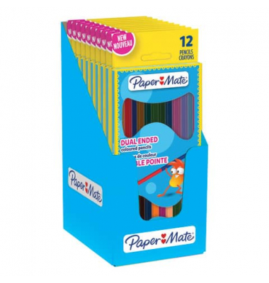 Farbstifte-Set DUO, 2180832, farbig sortiert bicolor, rund, Packung
