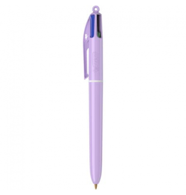Vierfarbkugelschreiber Pastell 517319, blau / schwarz / rot / gr&uuml;n, M, nachf&uuml;llbar