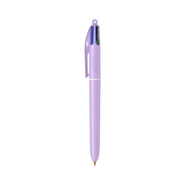 30 Stück Bic Vierfarbkugelschreiber Pastell 517319, blau / schwarz / rot / grün, M, nachfüllbar 3086123729391 Bic