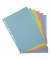 Kartonregister 7706E, 6-teilig blanko, A4, 400 g/m&sup2;, farbige Taben, 6-teilig