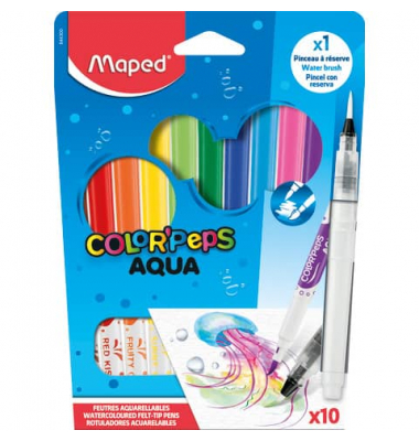 Faserschreiberetui 10ST Aquarell mehrfar