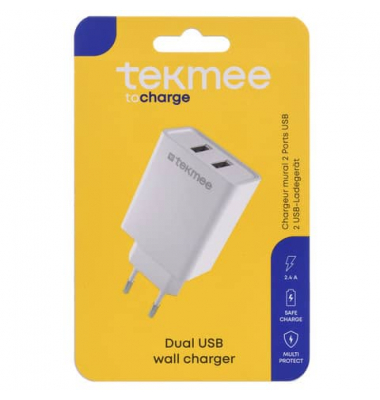 Ladeadapter 2x USB-A weiß