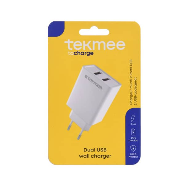 3661075314811 - Ladeadapter 2x USB-A weiß 3661075314811 Tekmee 3661075314811 - Ladeadapter 2x USB-A weiß 3661075314811 Tekmee