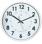 Wanduhr Quarz Ø 30cm analog weiß