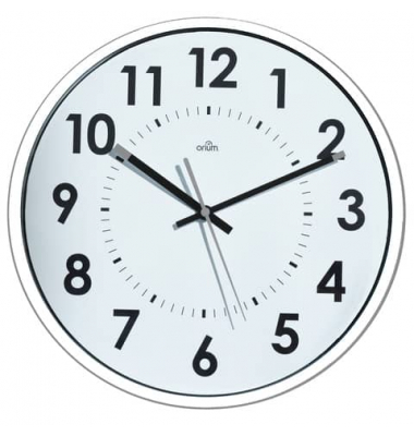 Wanduhr Quarz Ø 30cm analog weiß