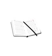Buchkalender 02-0354, V-Book, schwarz/gold, 1 Woche / 2 Seiten, 9x14cm (A6), 2027