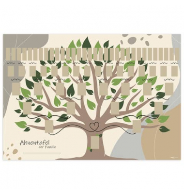 Schmuck-Ahnentafel A1 Illustrierter Baum