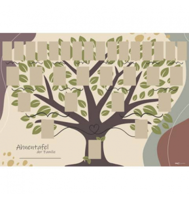 Schmuck-Ahnentafel A2 Illustrierter Baum