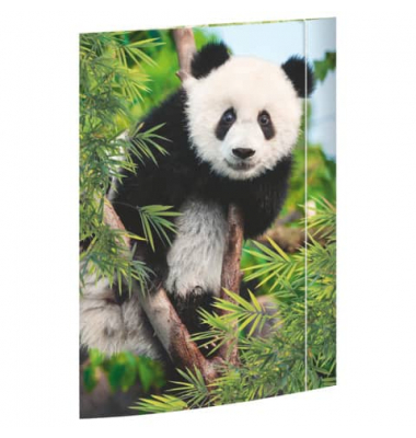 Gummizugmappe 45376, A3 bunt Karton 500g, mit 3 Einschlagklappen