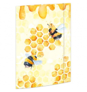 Zeichenmappe 46336, A4 mit Motiv, Karton 350g, 3 Einschlagklappen, Gummizug