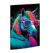 Zeichenmappe 46337, A4 mit Motiv, Karton 350g, 3 Einschlagklappen, Gummizug