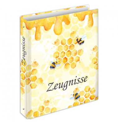 Zeugnisringbuch Honey 46819, bunt "Honey", A4, ohne