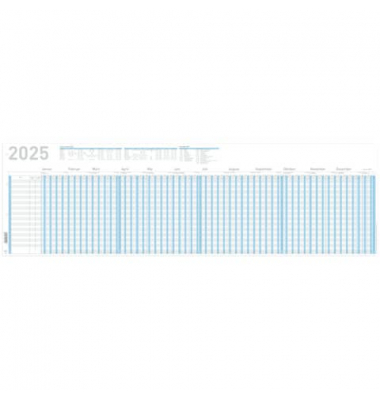 Urlaubsplaner 2025 A4 blau
