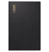 Taschenkalender 70-15 202 905, schwarz, 1 Woche / 2 Seiten, , 2025