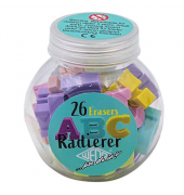Radierer ABC 26ST pastellfarben sortiert