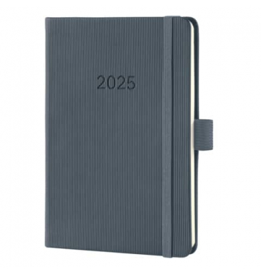 Buchkalender C2567, Conceptum, dunkelgrau, 1 Woche / 2 Seiten, 108x151mm (HxB) (ca. A6), 2026